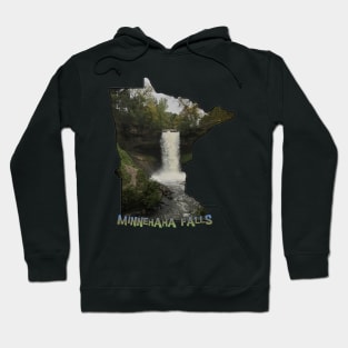 Minnesota State Outline (Minnehaha Falls) Hoodie